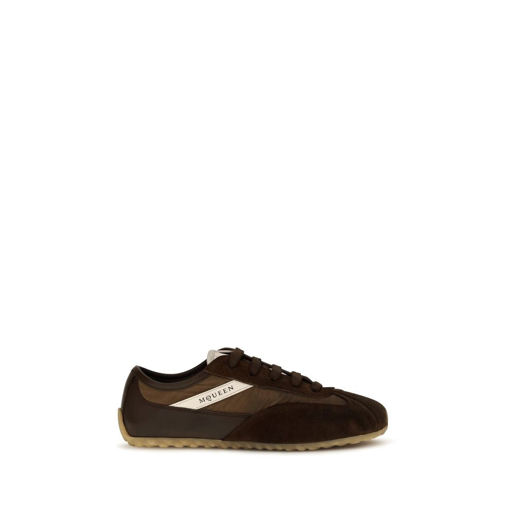 Alexander McQueen Brown Suede Leather Athletic Sneakers | Regal Royce