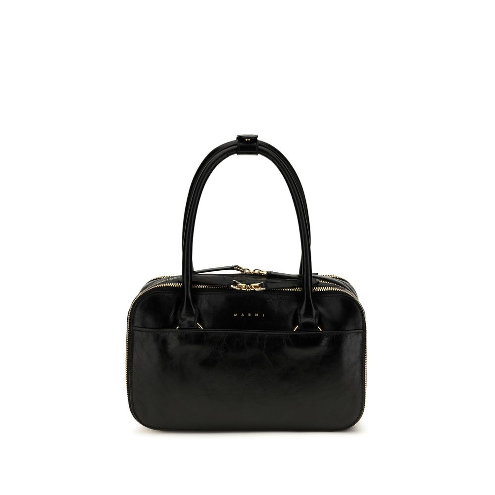 Marni Black Calf Leather Bos Taurus Handbag | Regal Royce