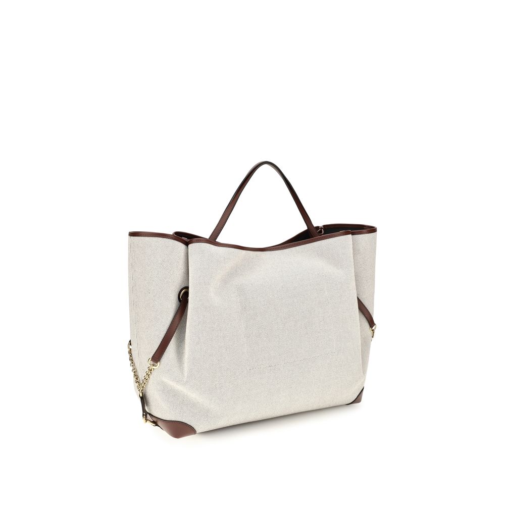 Chloé Beige Cotton Shoulder Bag | Regal Royce