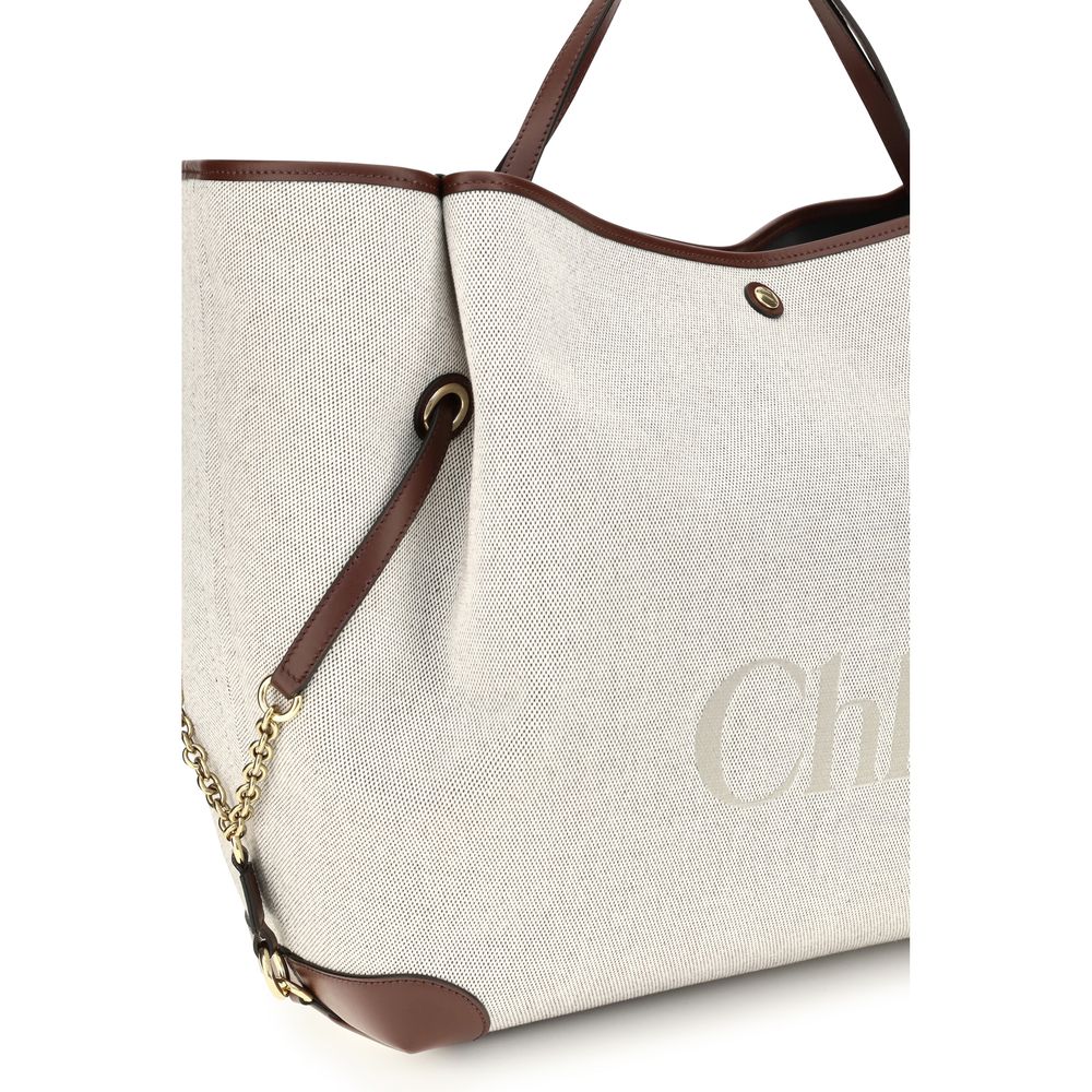 Chloé Beige Cotton Shoulder Bag | Regal Royce