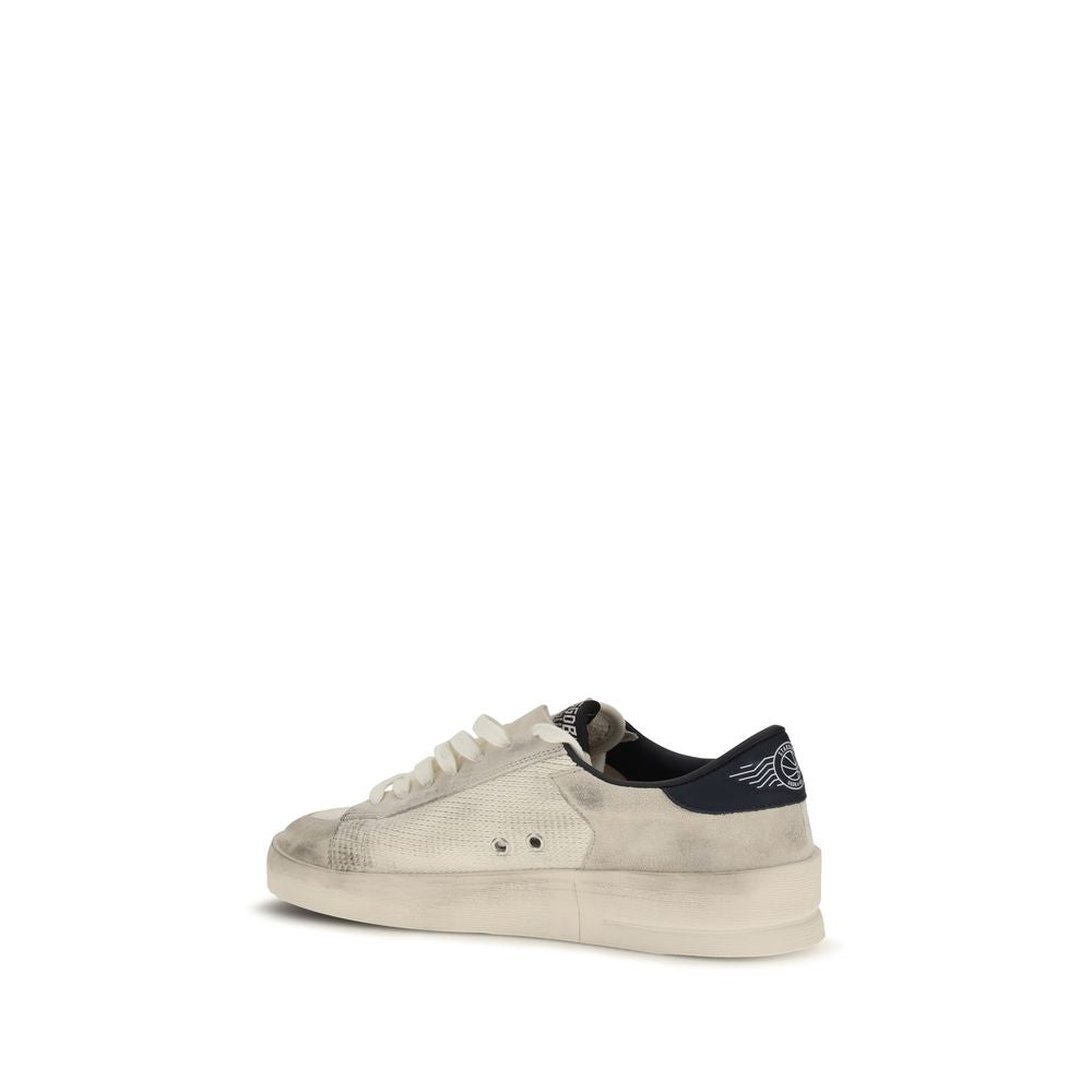 Golden Goose Beige Calf Leather Bos Taurus Athletic Sneakers | Regal Royce