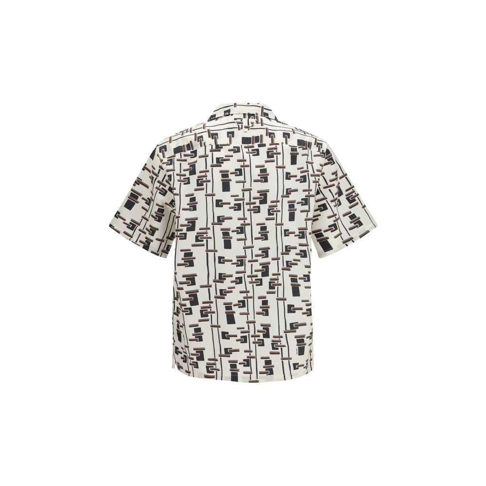 Prada Beige Cotton Pattern Shirt | Regal Royce