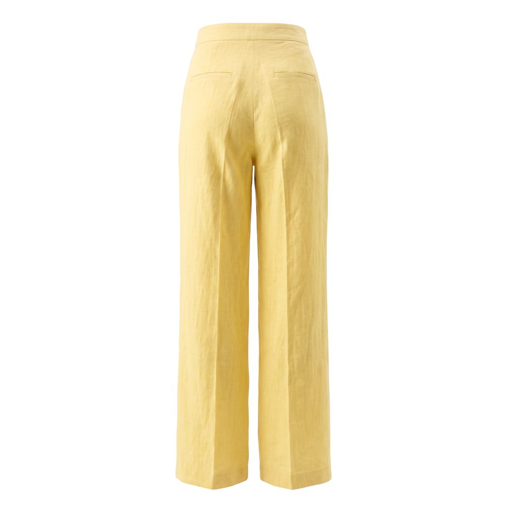 Trussardi Jeans Yellow Flax Women Pants | Regal Royce
