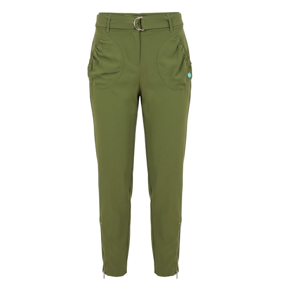 Trussardi Jeans Green Polyester Women Pants | Regal Royce