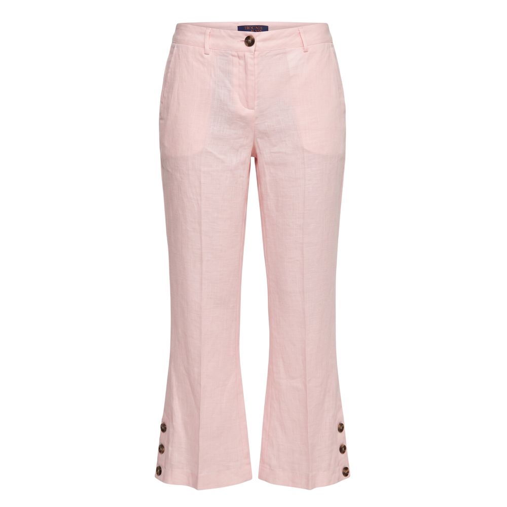 Trussardi Jeans Pink Flax Women Pants | Regal Royce