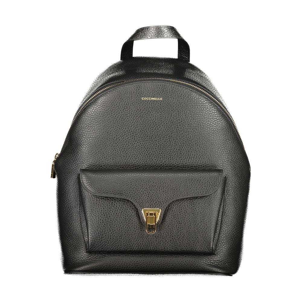 Coccinelle Black Leather Women Backpack | Regal Royce