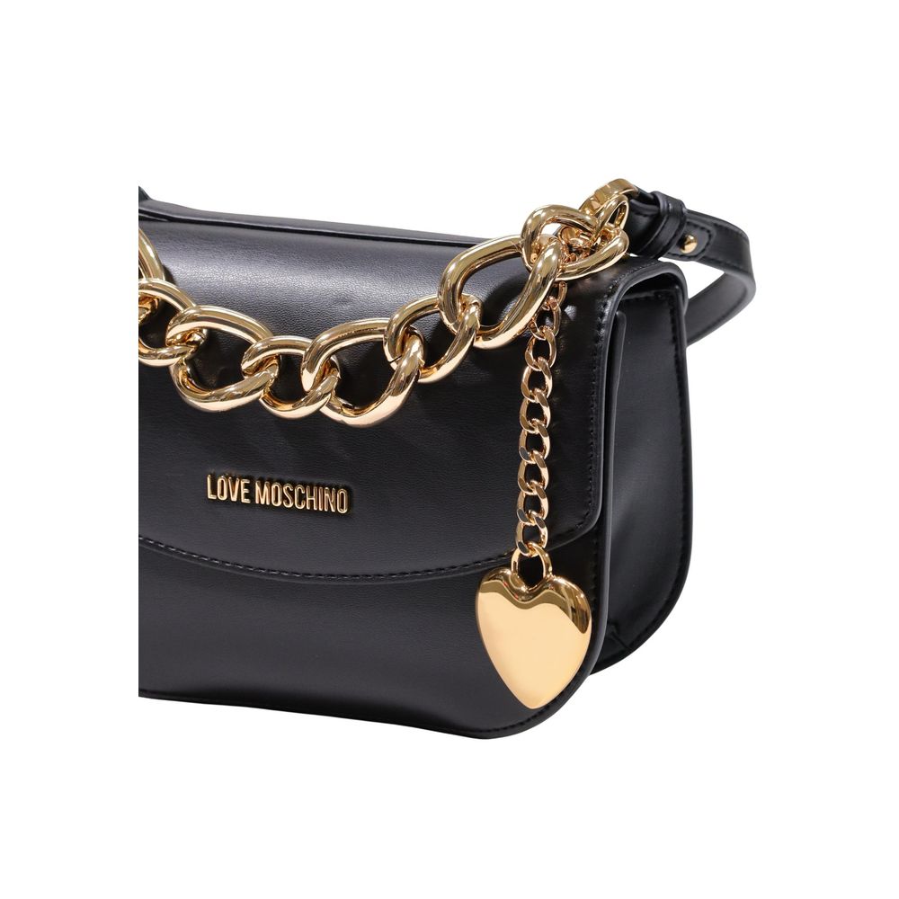 Love Moschino Black Polyester Handbag | Regal Royce