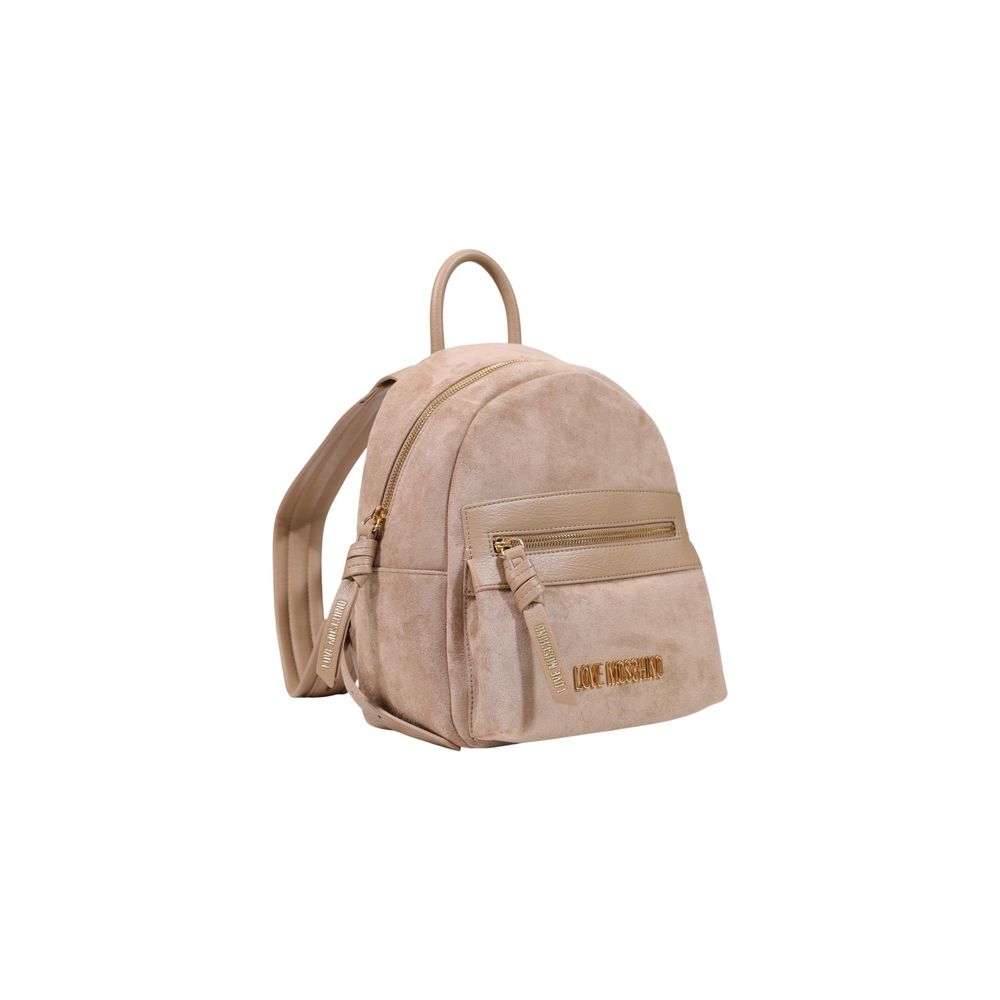Love Moschino Beige Polyester Backpack | Regal Royce