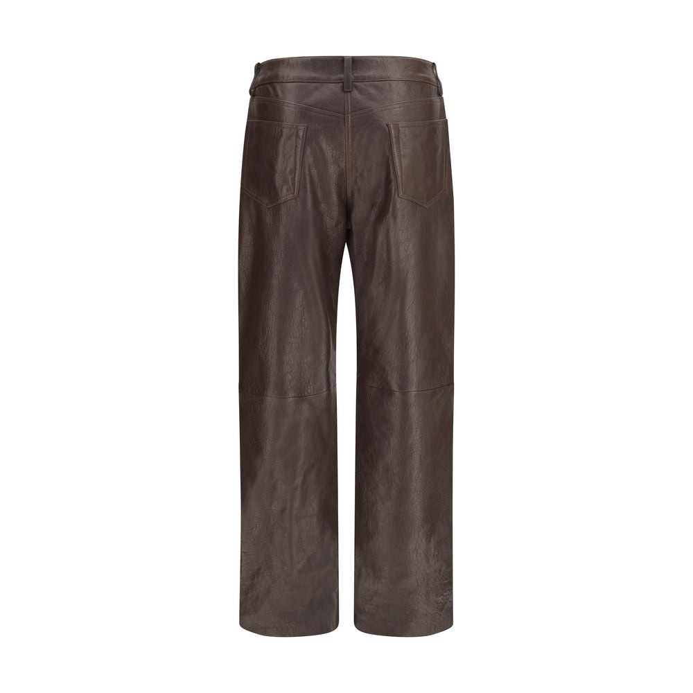 Magda Butrym Brown Leather Pants | Regal Royce
