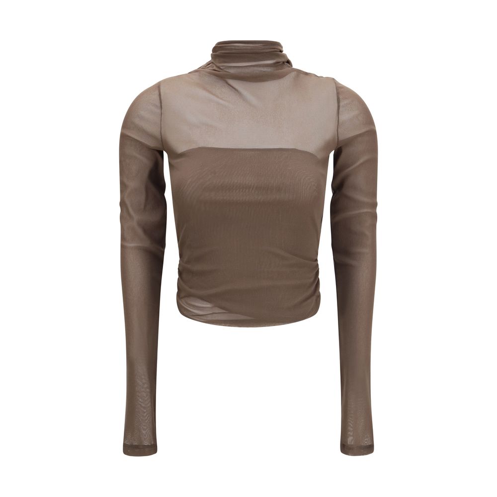 Lemaire Brown Polyamide Pattern Shirt | Regal Royce