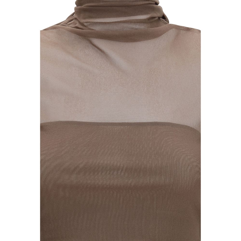 Lemaire Brown Polyamide Pattern Shirt | Regal Royce
