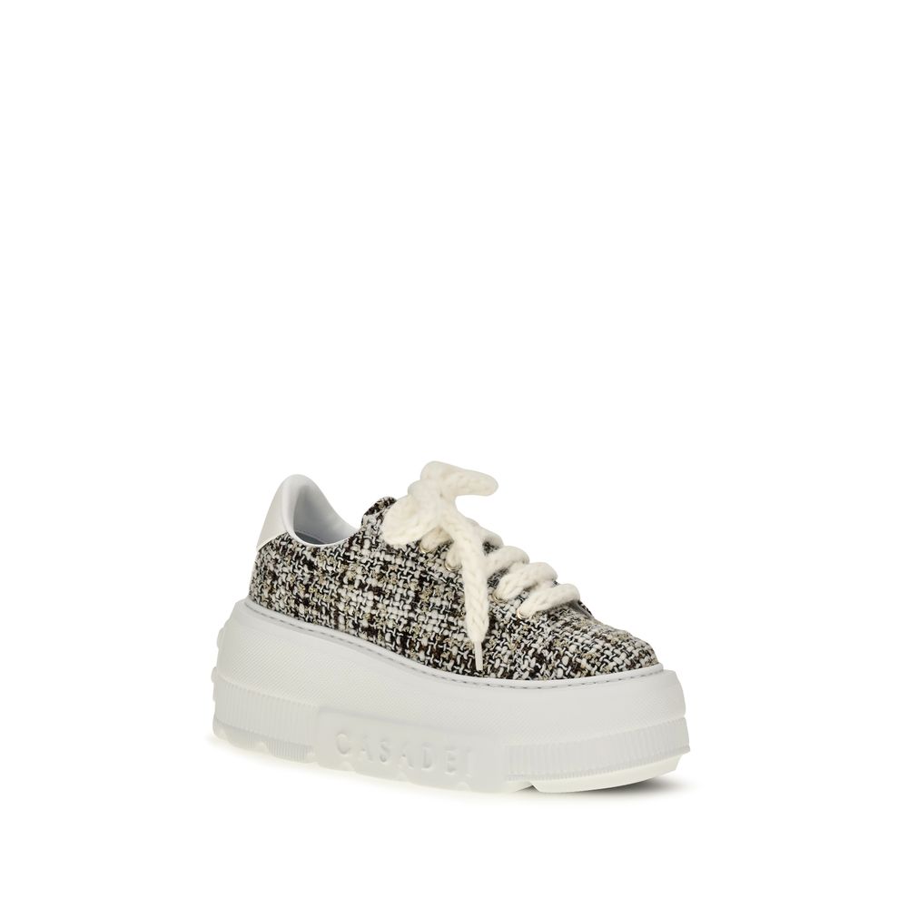 Casadei Multicolor Fabric Platform Sneakers | Regal Royce
