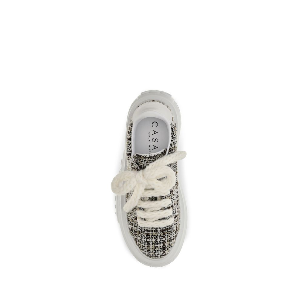 Casadei Multicolor Fabric Platform Sneakers | Regal Royce
