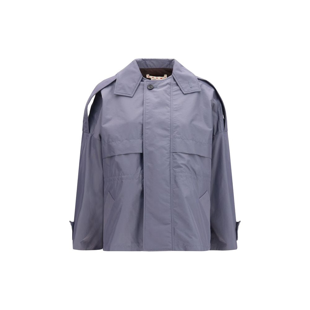 Marni Gray Polyamide Full-Length Jacket | Regal Royce