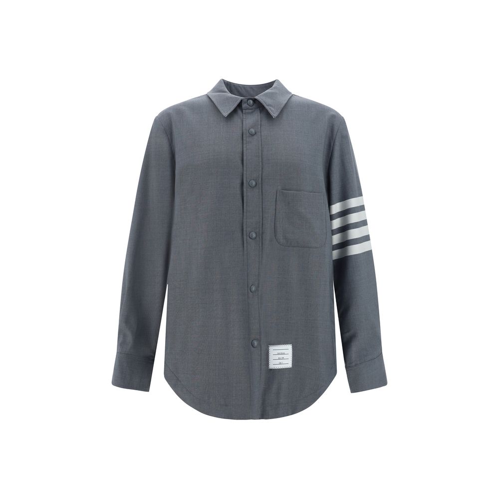 Thom Browne Gray Wool Oves Aries Dress Shirt | Regal Royce