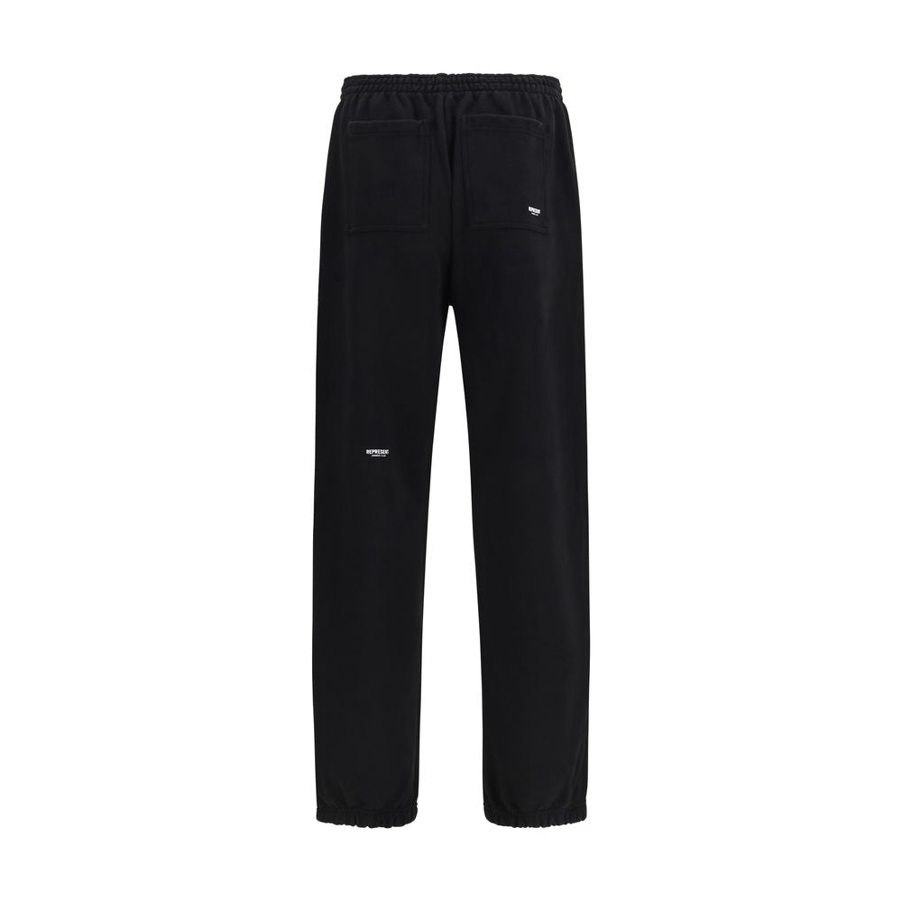 Represent Black Cotton Athletic Pants | Regal Royce