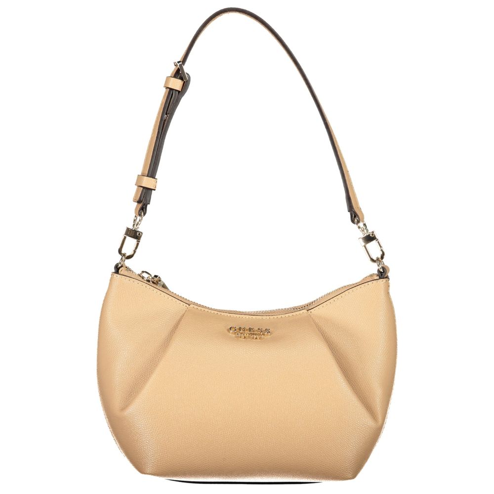 Guess Jeans Beige Polyurethane Women's Bag | Regal Royce