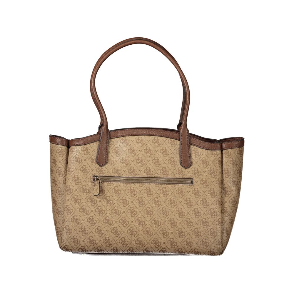 Guess Jeans Beige Polyurethane Womens Bag | Regal Royce