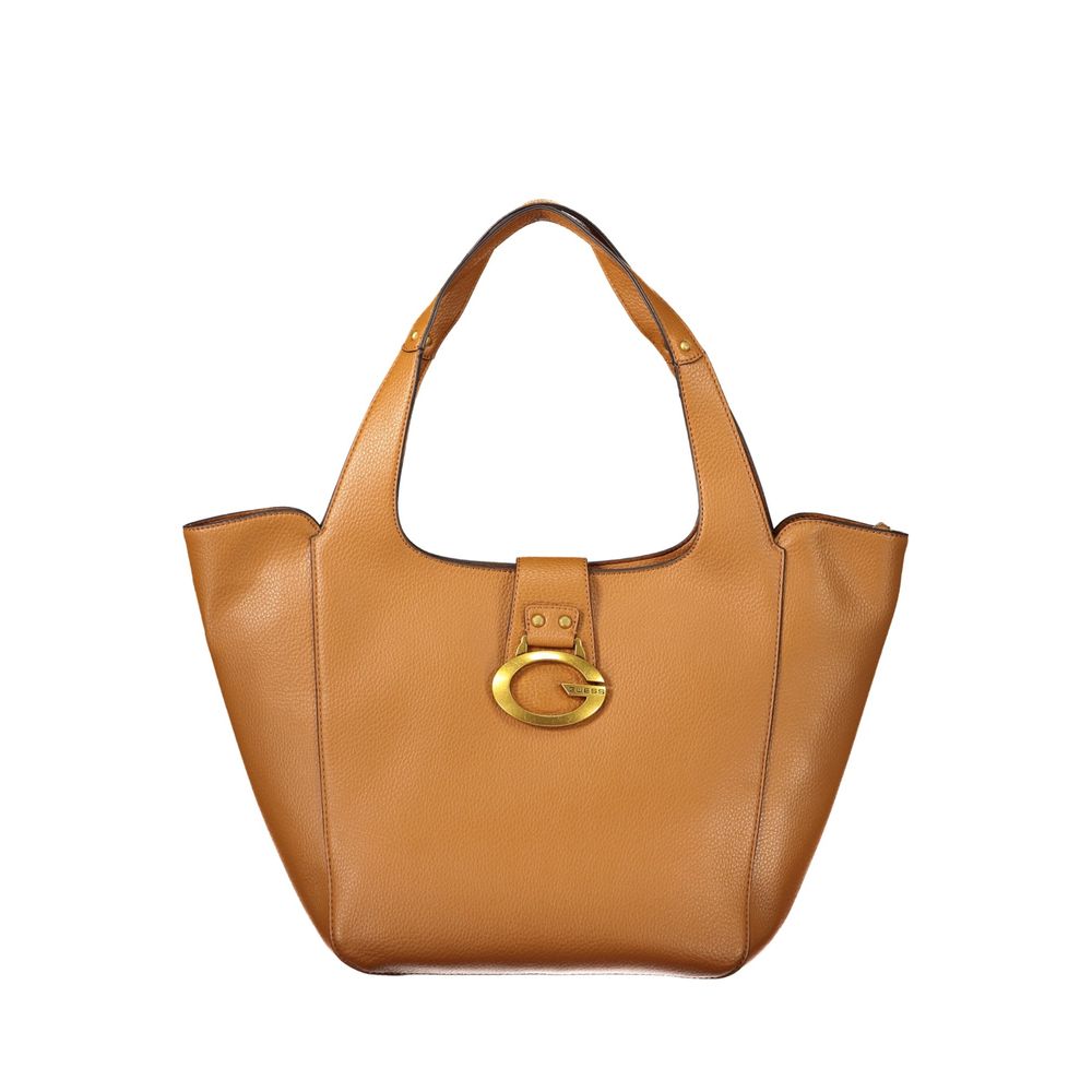 Guess Jeans Brown Polyurethane Women's Bag | Regal Royce