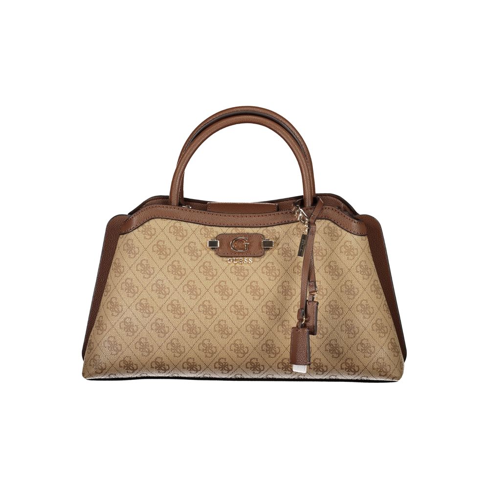 Guess Jeans Beige Polyurethane Women's Bag | Regal Royce
