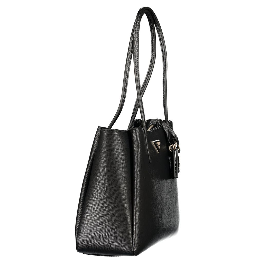 Guess Jeans Black Polyurethane Women's Bag | Regal Royce