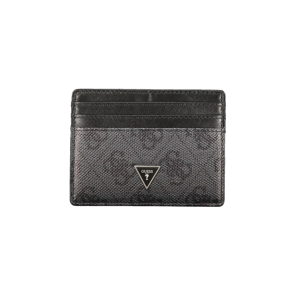 Guess Jeans Black Leather Men Wallet | Regal Royce