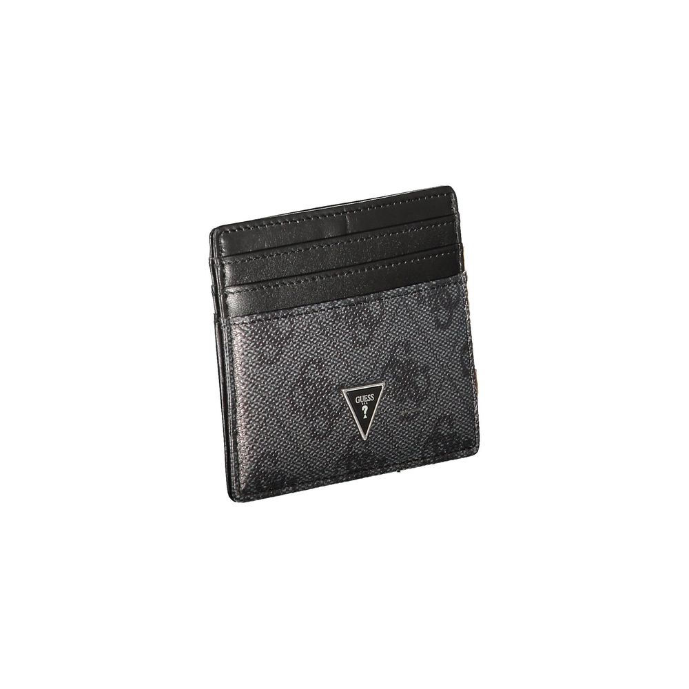 Guess Jeans Black Leather Men Wallet | Regal Royce