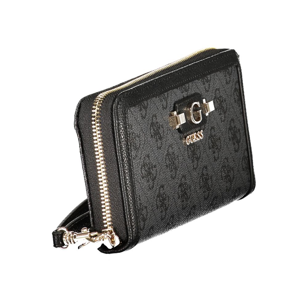 Guess Jeans Nero Poliuretano Donna Wallet | Regal Royce