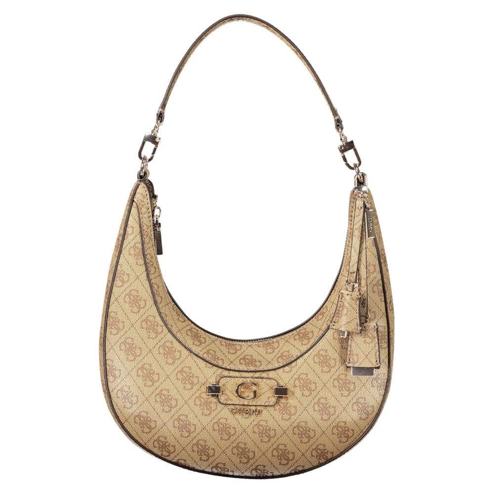 Guess Jeans Beige Polyurethane Women's Bag | Regal Royce