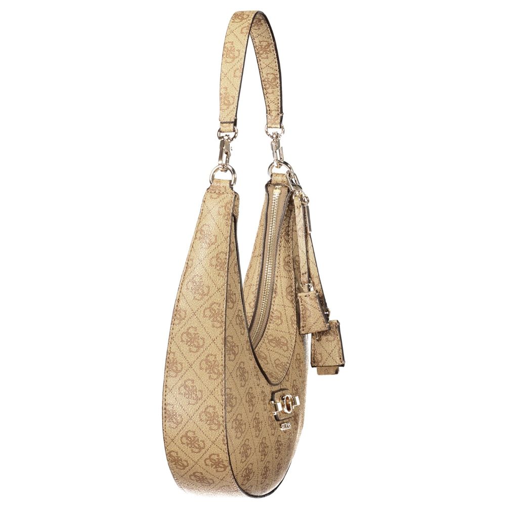 Guess Jeans Beige Polyurethane Women's Bag | Regal Royce