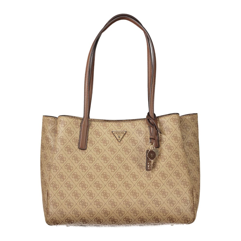 Guess Jeans Beige Polyurethane Women's Bag | Regal Royce