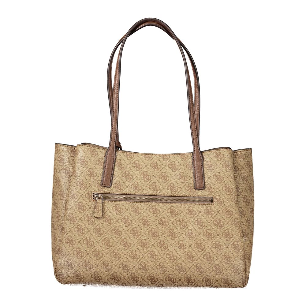 Guess Jeans Beige Polyurethane Women's Bag | Regal Royce