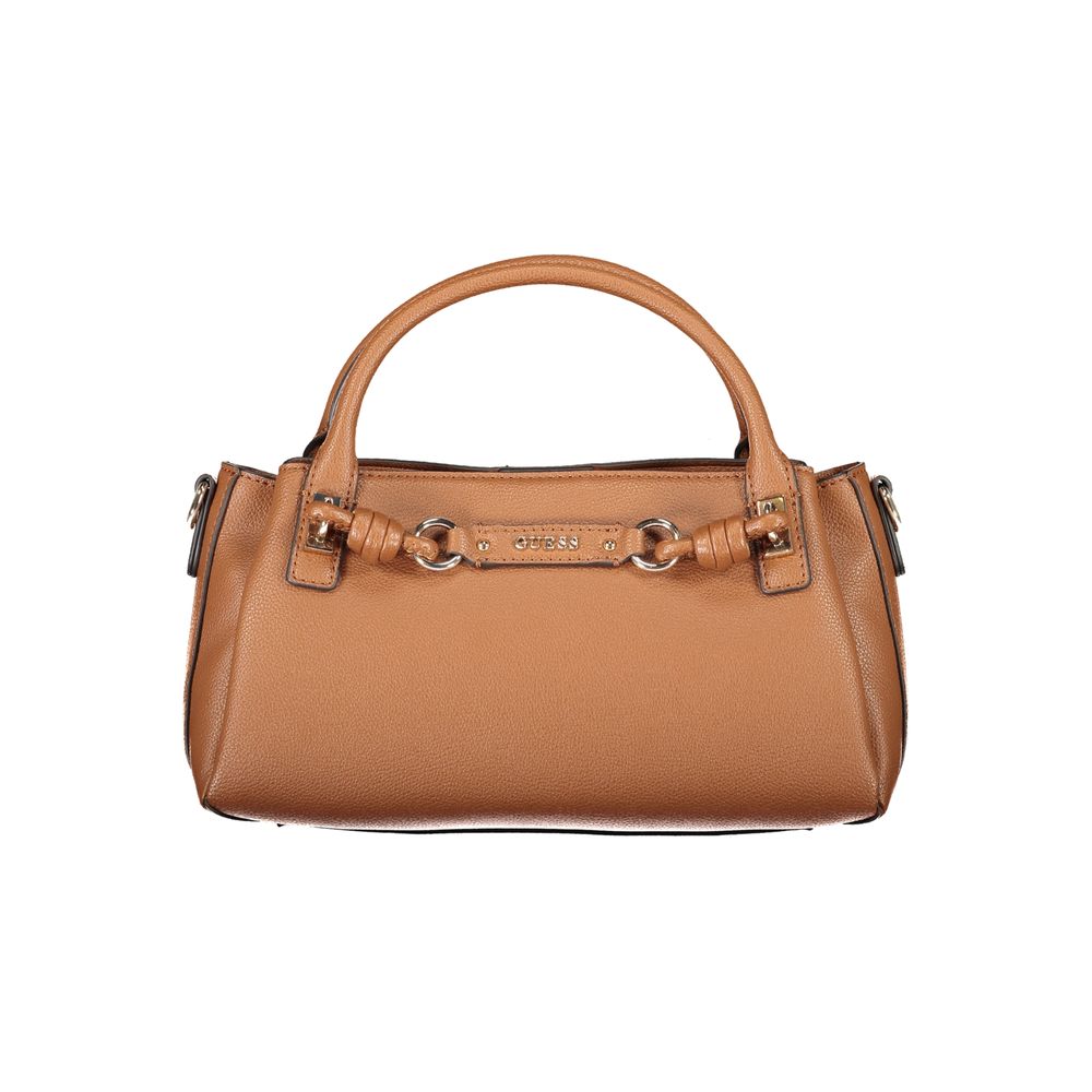 Guess Jeans Brown Polyurethane Women's Bag with Adjustable Strap | Regal Royce