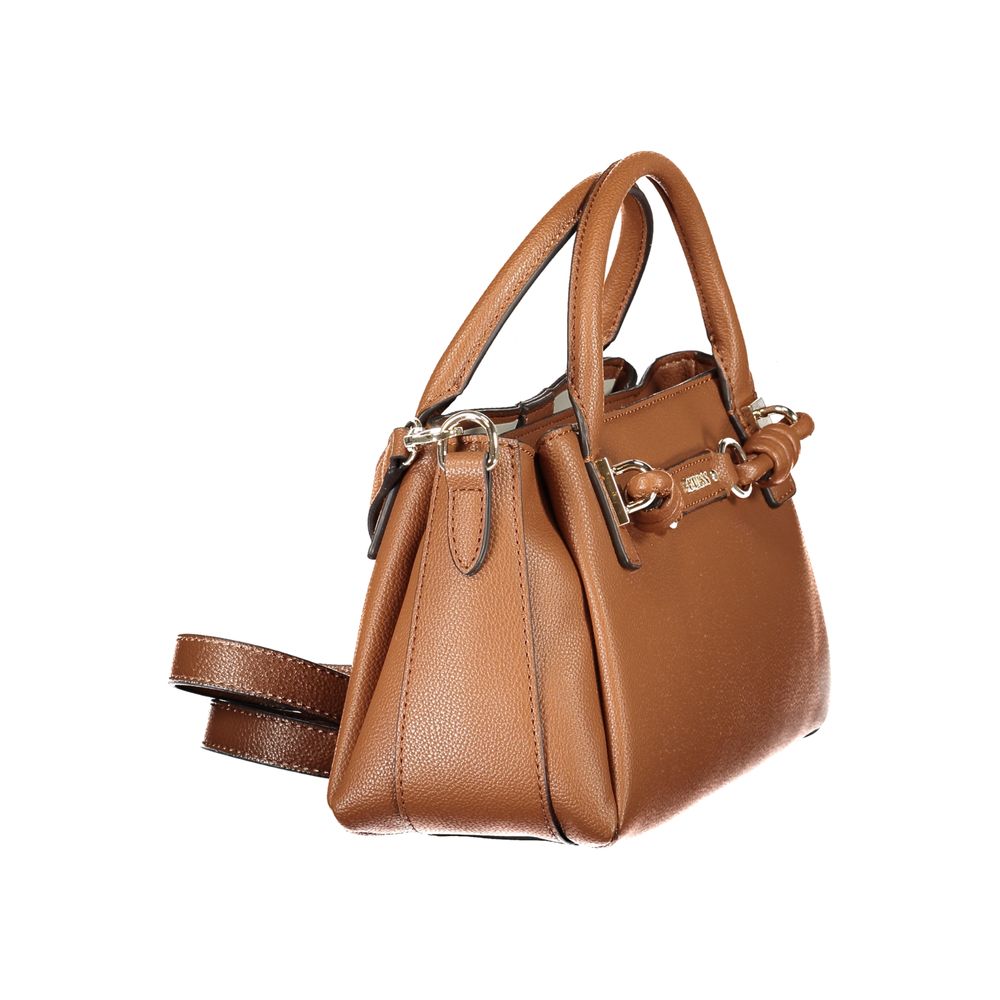 Guess Jeans Brown Polyurethane Women's Bag with Adjustable Strap | Regal Royce
