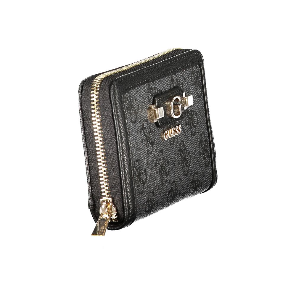 Guess Jeans Black Polyurethane Women's Wallet | Regal Royce