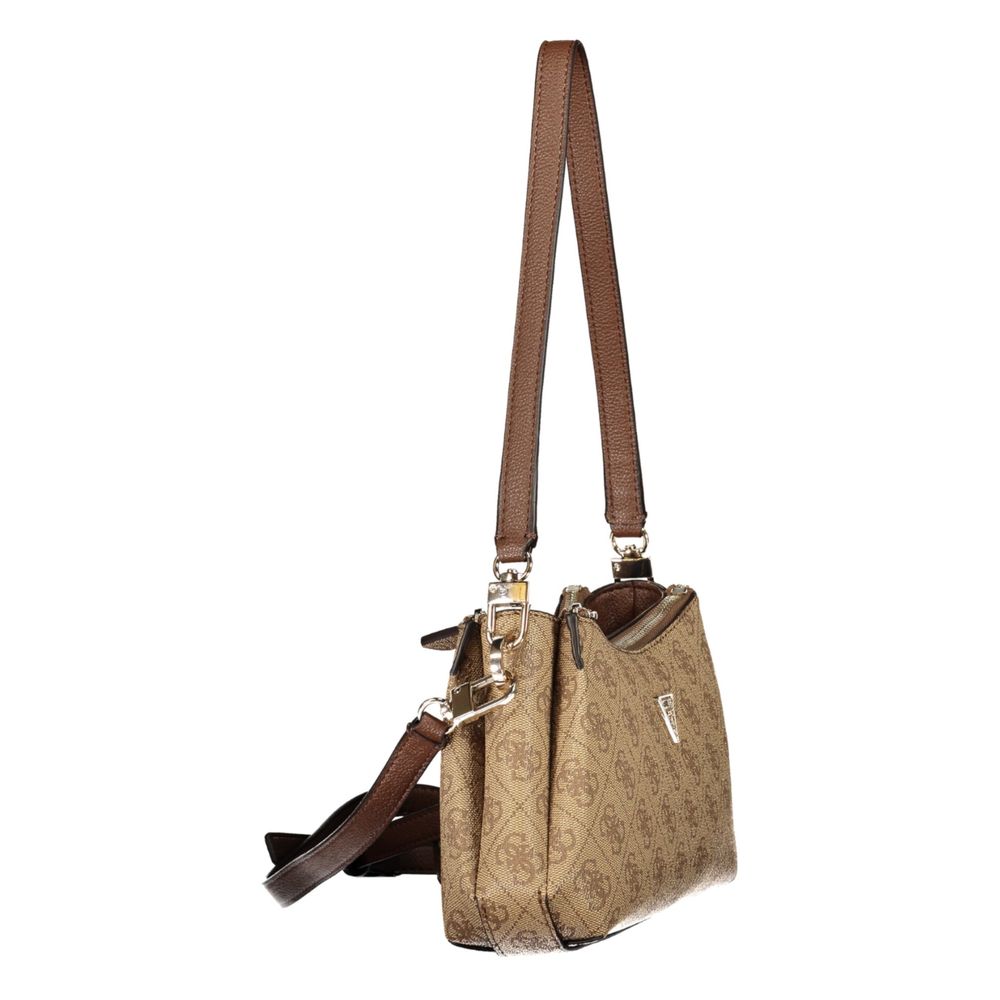 Guess Jeans Beige Polyurethane Women's Bag | Regal Royce