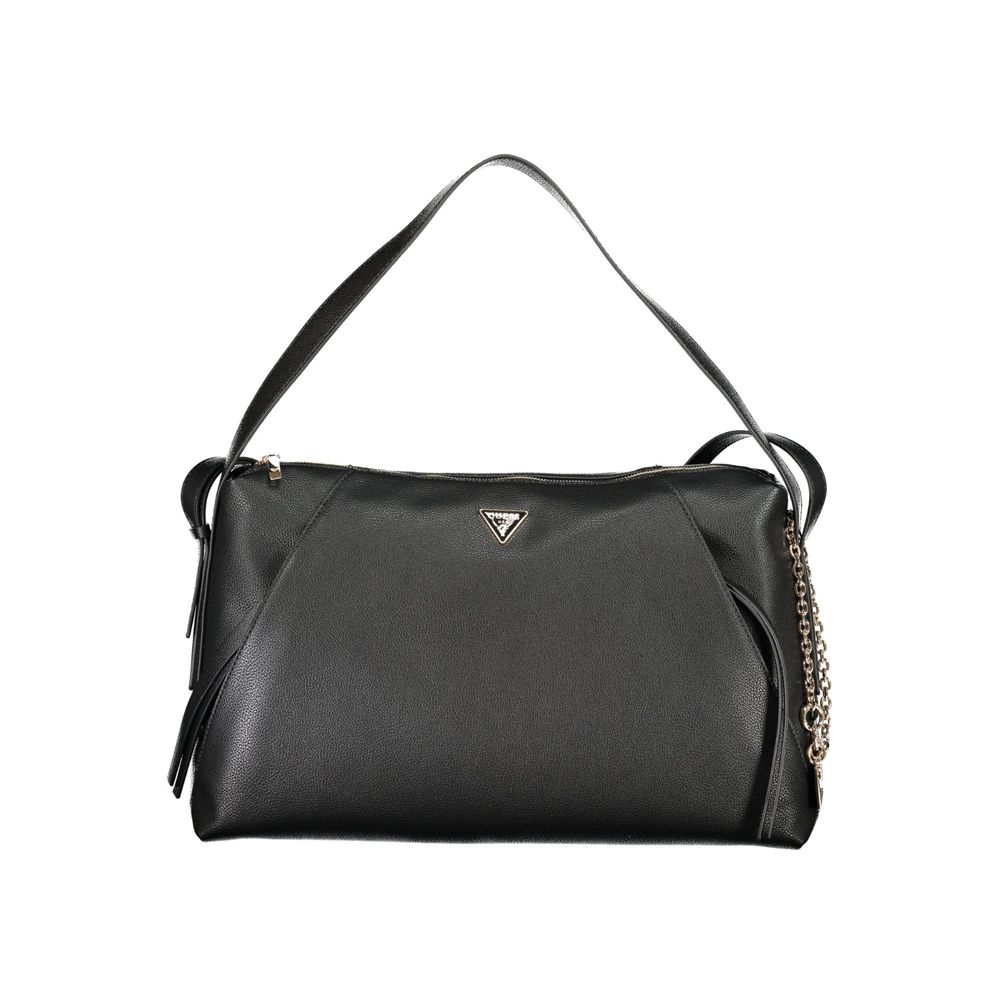 Guess Jeans Black Polyurethane Women's Bag | Regal Royce