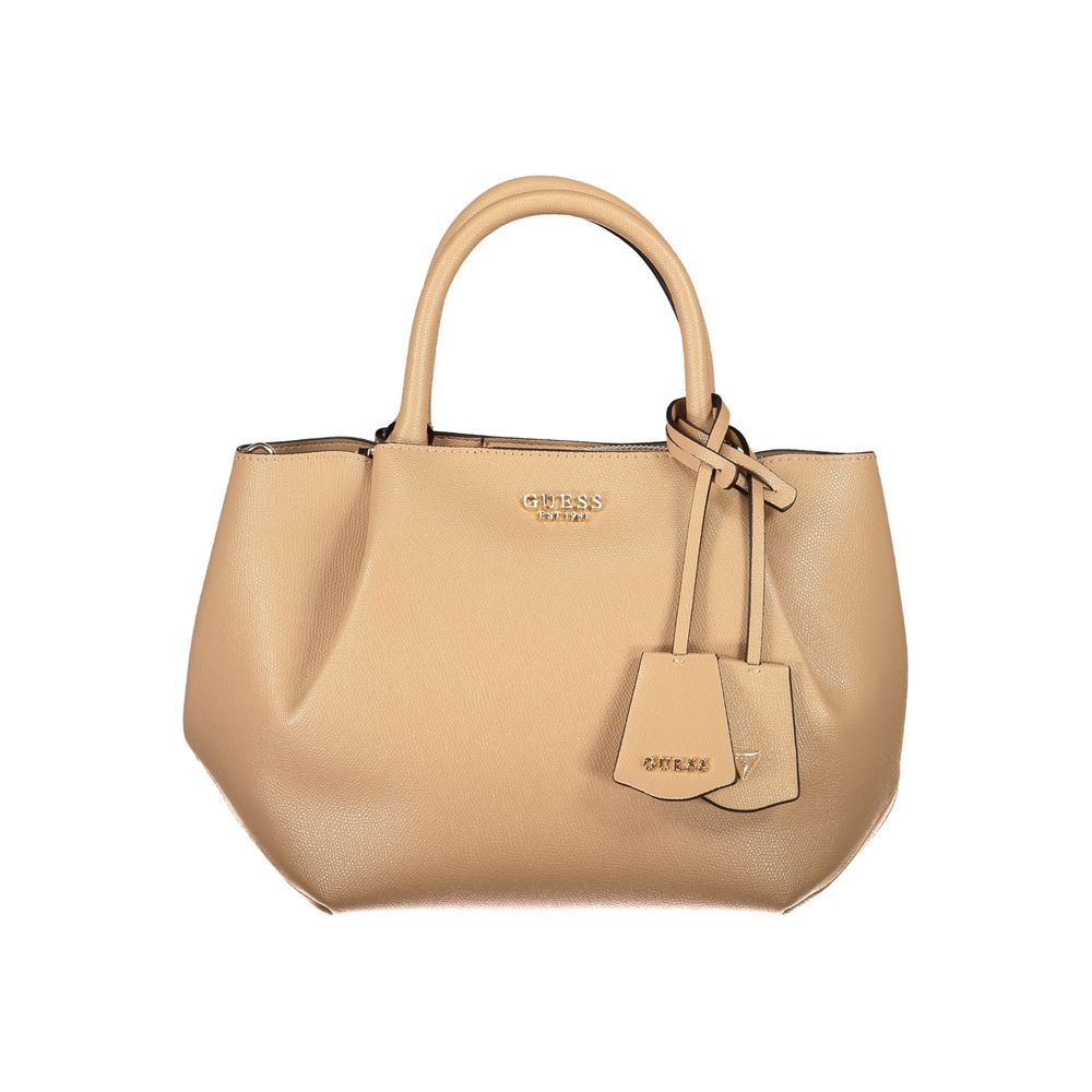 Guess Jeans Beige Polyurethane Women's Bag | Regal Royce