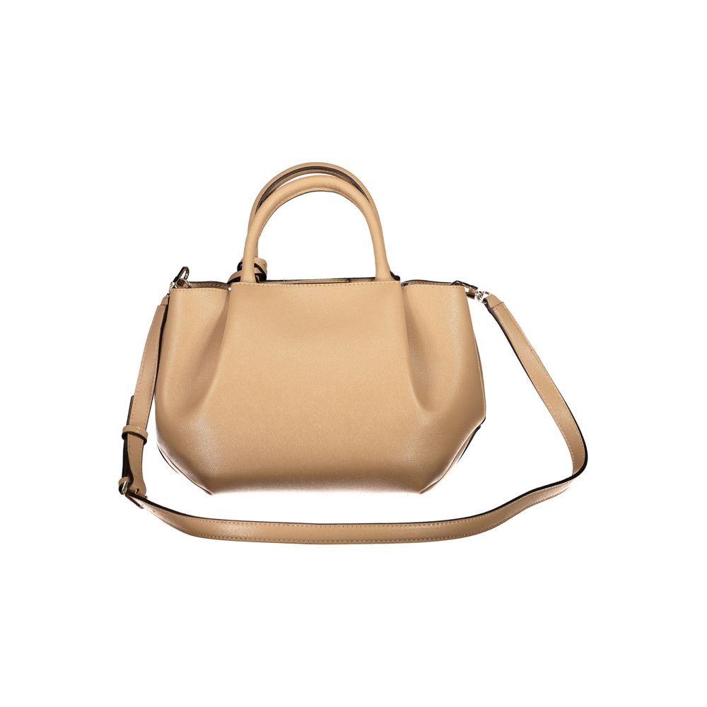 Guess Jeans Beige Polyurethane Women's Bag | Regal Royce