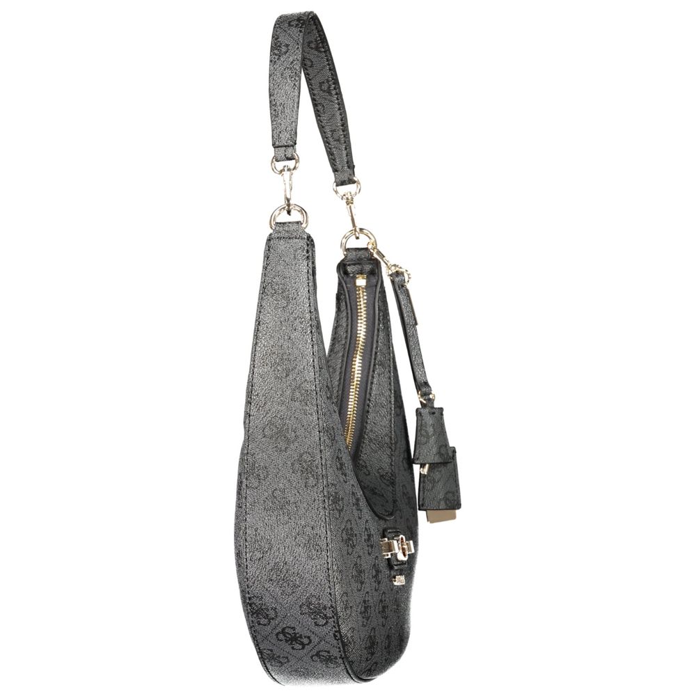 Guess Jeans Black Polyurethane Women's Bag | Regal Royce