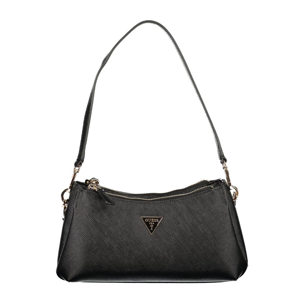 Guess Jeans Black Polyethylene Handbag | Regal Royce