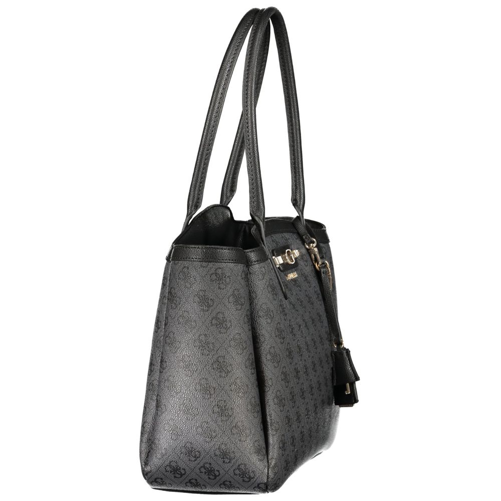 Guess Jeans Black Polyurethane Women's Bag | Regal Royce