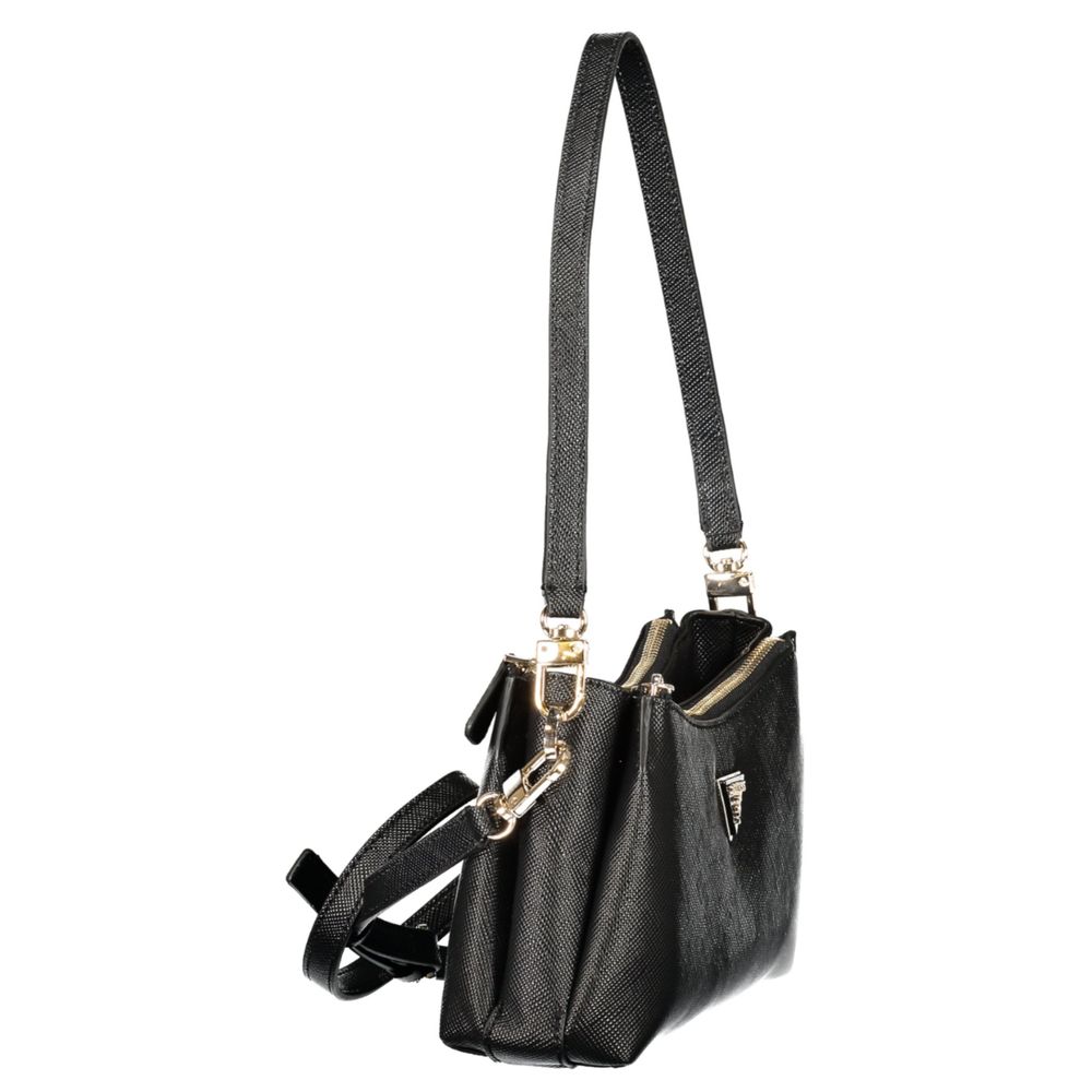 Guess Jeans Black Polyethylene Handbag | Regal Royce