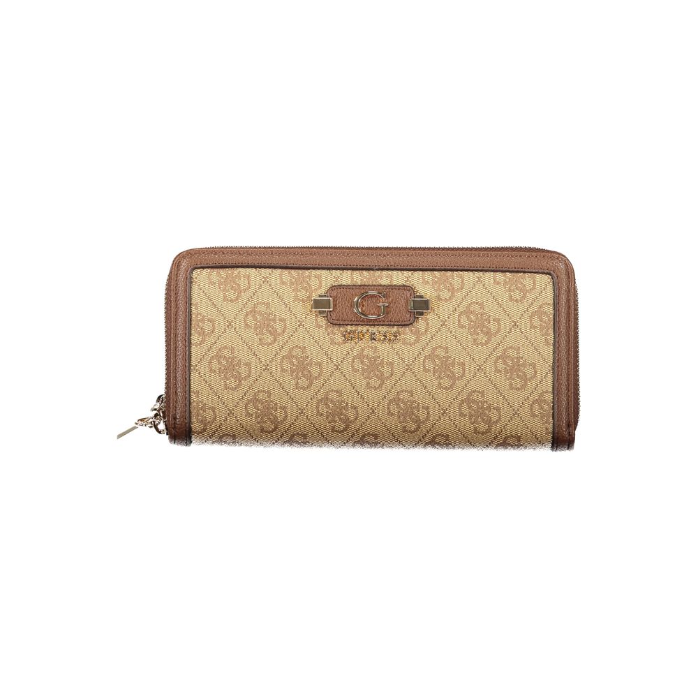 Guess Jeans Beige Polyethylene Wallet | Regal Royce