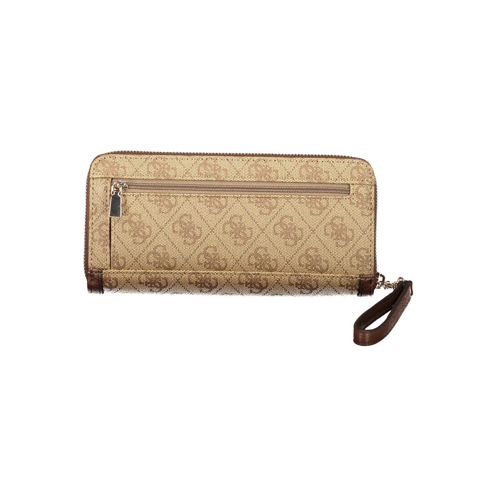 Guess Jeans Beige Polyethylene Wallet | Regal Royce
