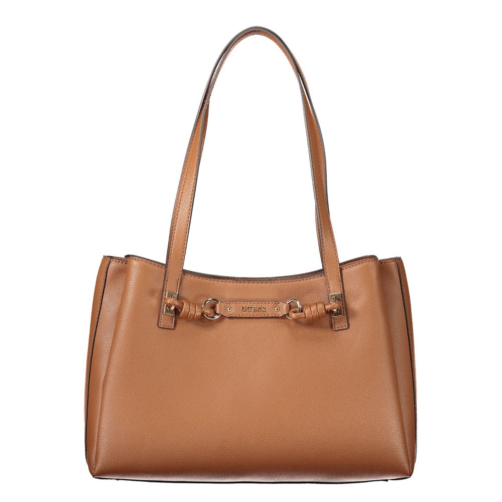 Guess Jeans Brown Polyethylene Handbag | Regal Royce