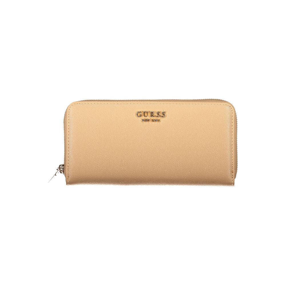 Guess Jeans Beige Polyethylene Wallet | Regal Royce