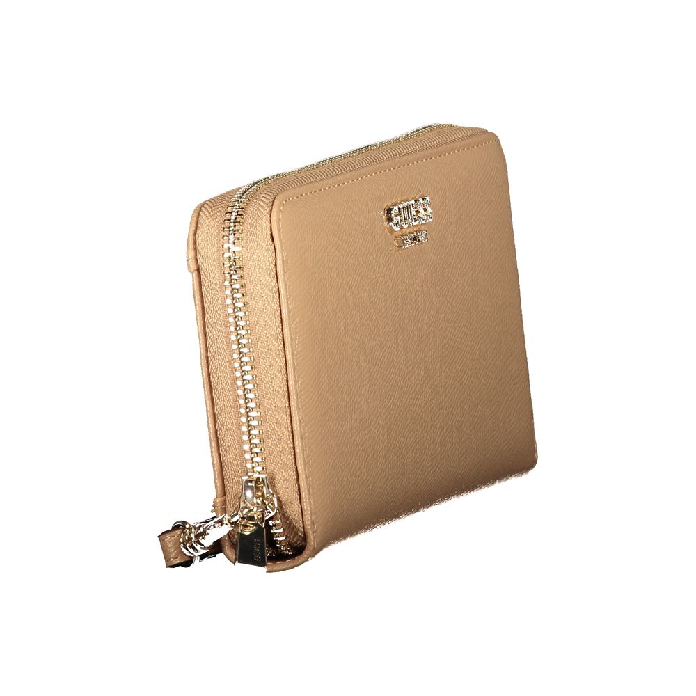 Guess Jeans Beige Polyethylene Wallet | Regal Royce