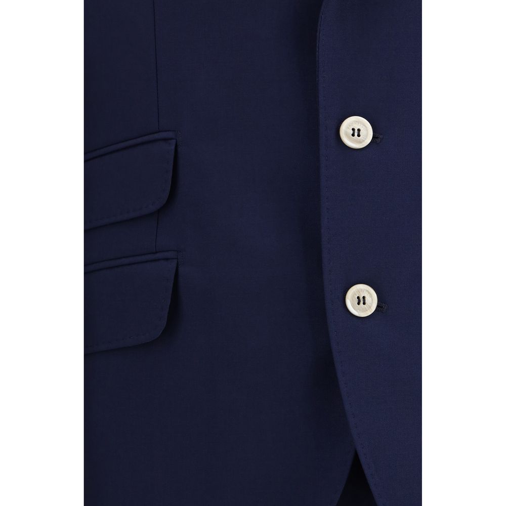Brunello Cucinelli Blue Wool Oves Aries Two-Piece Suit | Regal Royce