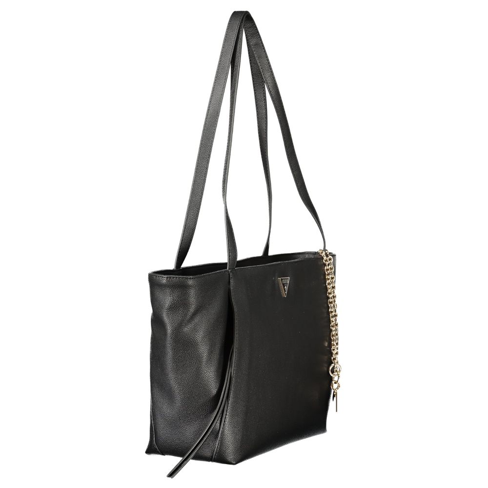 Guess Jeans Black Polyurethane Women's Bag | Regal Royce
